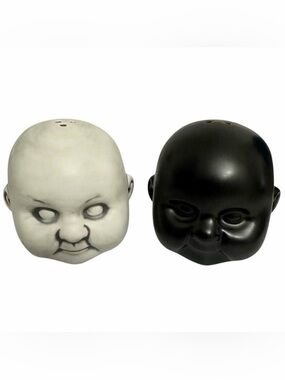Killstar Salt & Pepper Shakers 3” Doll Heads Creepy